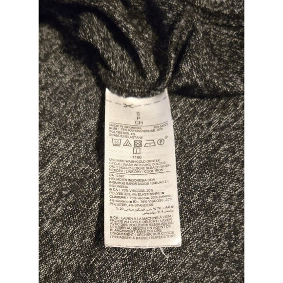 Old Navy Luxe Womens Small Black V‎ Neck Tunic Short Sleeve Round Hem Tee Shirt - Picture 4 of 5